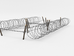 barb wire obstacle 21 Modello 3D