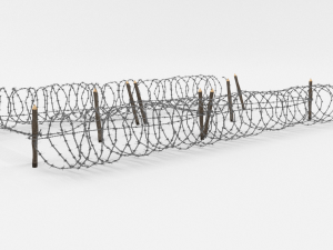 barb wire obstacle 21 Modello 3D
