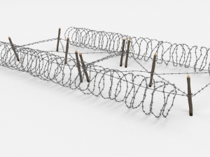 barb wire obstacle 21 Modello 3D