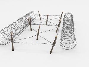 barb wire obstacle 21 Modello 3D