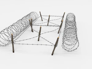 barb wire obstacle 21 3D Model