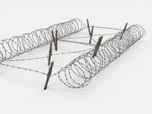 barb wire obstacle 21 Modello 3D