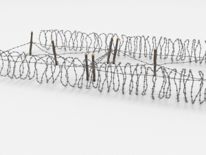 barb wire obstacle 21 Modello 3D