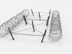 barb wire obstacle 21 Modello 3D