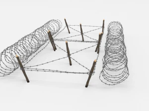 barb wire obstacle 21 3D Model