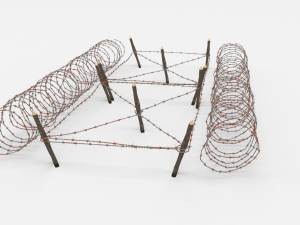 barb wire obstacle 22 3D मॉडल
