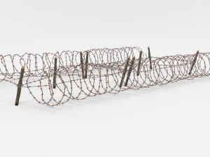 barb wire obstacle 22 3D Model