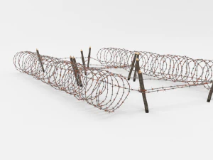 barb wire obstacle 22 3D Model