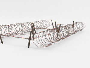 barb wire obstacle 22 3D-Modell