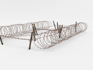 barb wire obstacle 22 3D Model