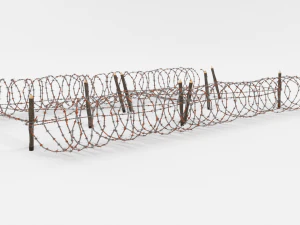 barb wire obstacle 22 3D Model