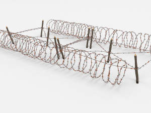 barb wire obstacle 22 3D-Modell
