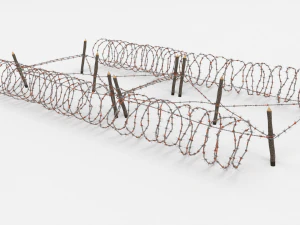 barb wire obstacle 22 3D Model
