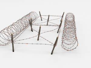 barb wire obstacle 22 3D-Modell