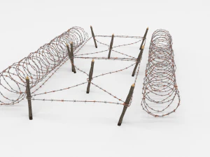 barb wire obstacle 22 3D Model