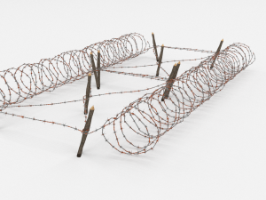 barb wire obstacle 22 3D-Modell