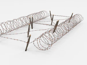 barb wire obstacle 22 3D Model