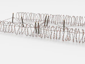 barb wire obstacle 22 3D Model