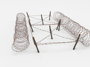 barb wire obstacle 22 3D Model