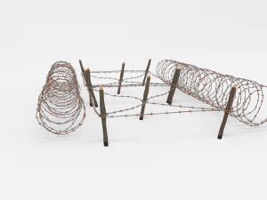 barb wire obstacle 22 3D Model