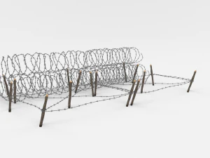 barb wire obstacle 23 3D Model