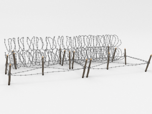 barb wire obstacle 23 3D Model