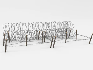 barb wire obstacle 23 3D Model