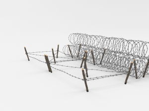 barb wire obstacle 23 3D Model