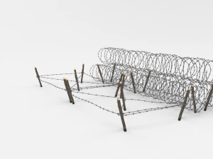 barb wire obstacle 23 3D Model