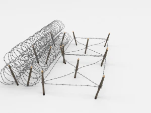 barb wire obstacle 23 3D Model