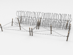 barb wire obstacle 23 3D Model