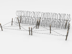 barb wire obstacle 23 3D Model
