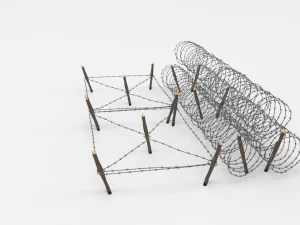 barb wire obstacle 23 3D Model