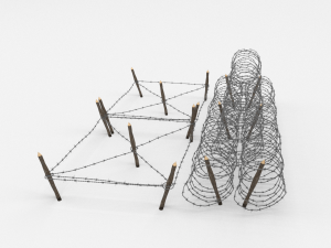 barb wire obstacle 23 3D Model