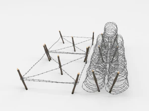 barb wire obstacle 23 3D Model