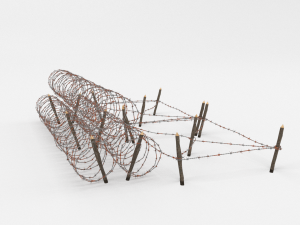 barb wire obstacle 24 3D Model