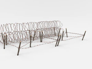 barb wire obstacle 24 3D Model