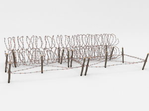 barb wire obstacle 24 3D Model