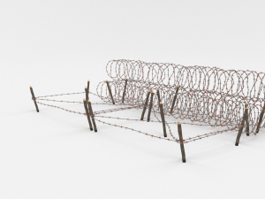 barb wire obstacle 24 3D Model