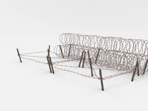 barb wire obstacle 24 3D Model