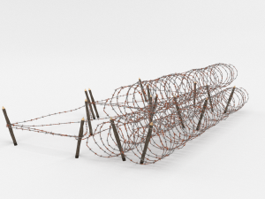 barb wire obstacle 24 3D Model