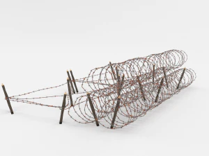 barb wire obstacle 24 3D Model