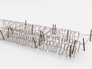 barb wire obstacle 24 3D Model