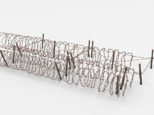 barb wire obstacle 24 3D Model