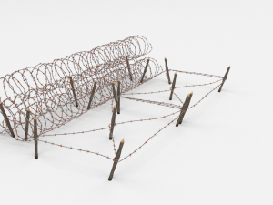 barb wire obstacle 24 3D Model