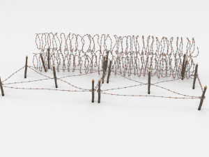 barb wire obstacle 24 3D Model