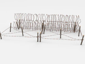 barb wire obstacle 24 3D Model
