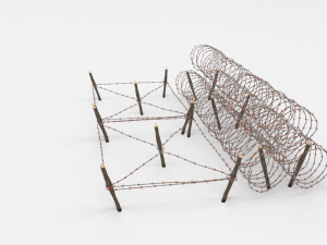 barb wire obstacle 24 3D Model