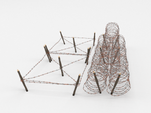 barb wire obstacle 24 3D Model