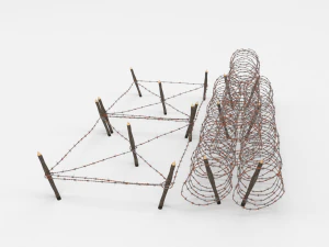 barb wire obstacle 24 3D Model